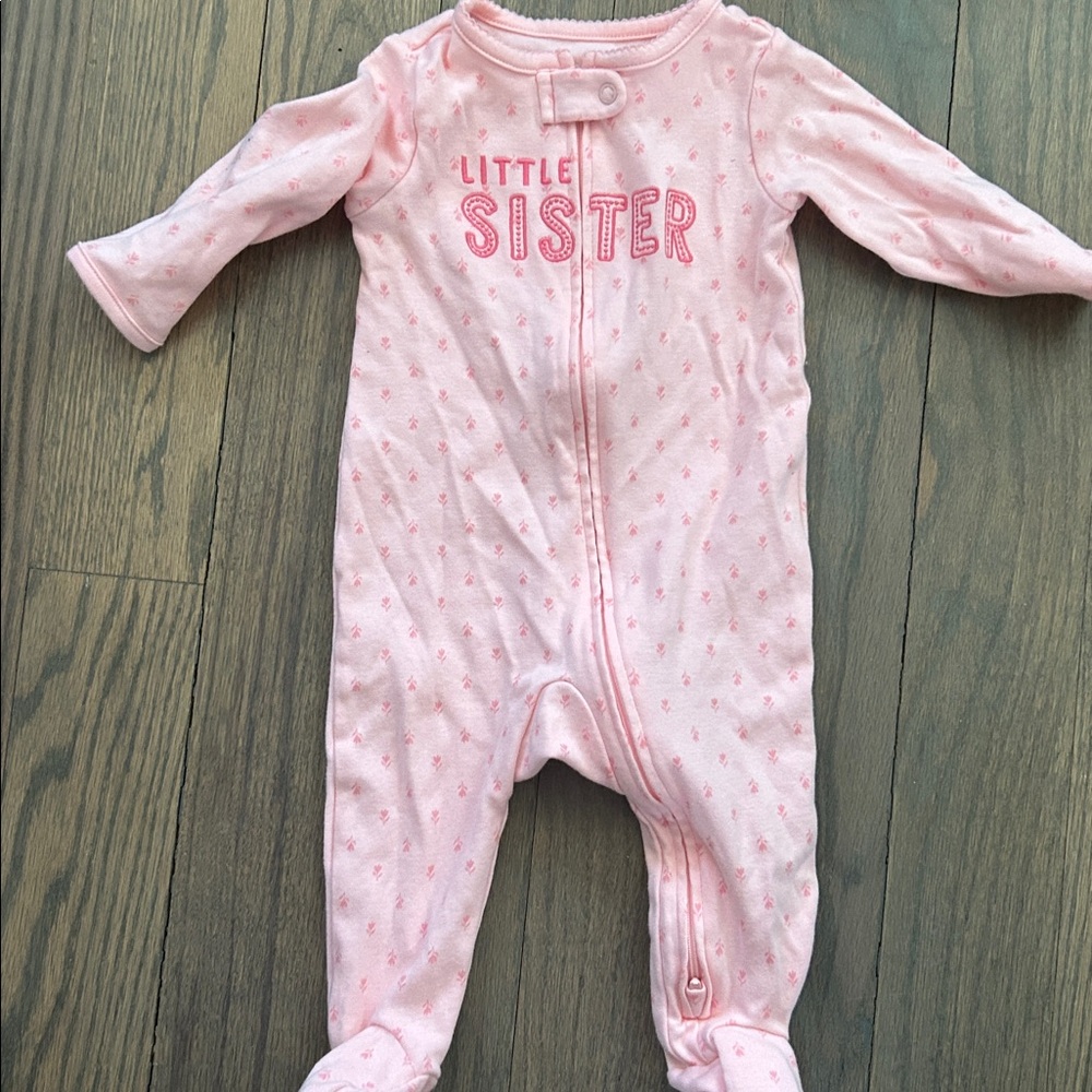 Carter's Pink Baby One-Piece Footies (2-Pack) - Picture 3 of 3